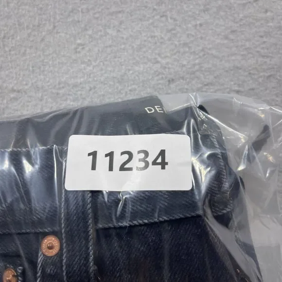 Aritzia Denim Forum‎ The BF High Rise Lose Jeans Women 28L Black Button Fly - Picture 14 of 14